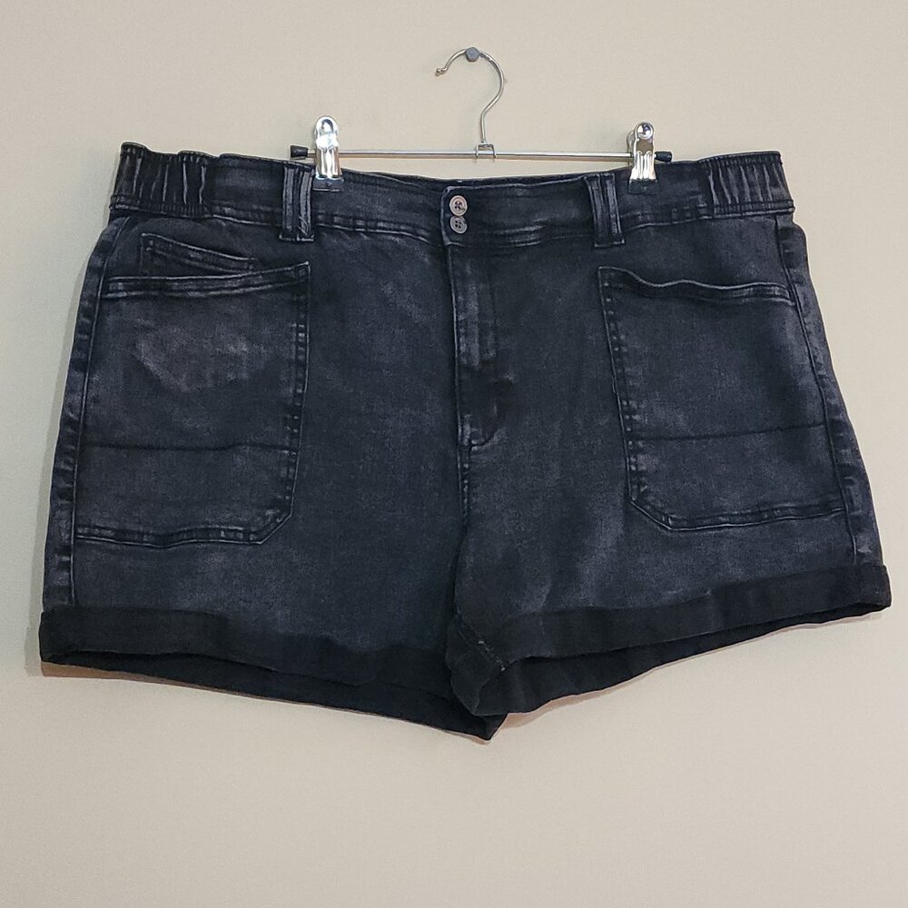 Time and Tru Women's Black Denim Shorts Size 20